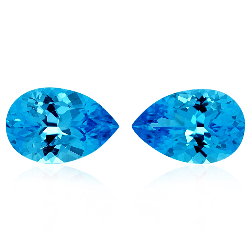 11.23 ct Blue Topaz-Blue - Pear
