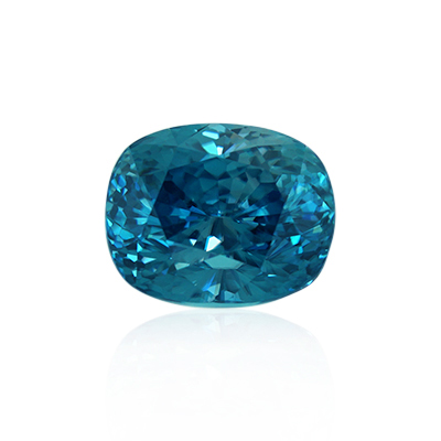 7.17 ct Blue Zircon - Cushion