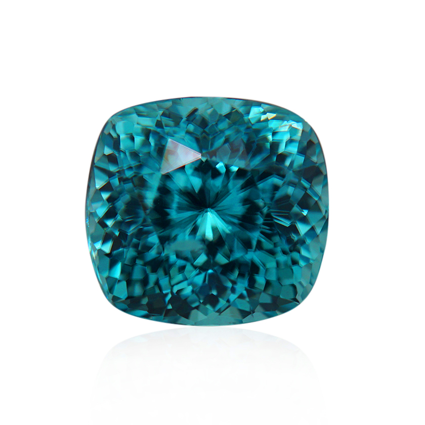 4.70 ct Blue Zircon - Cushion