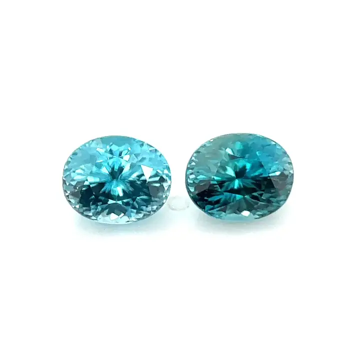 8.44 ct Blue Zircon - Oval