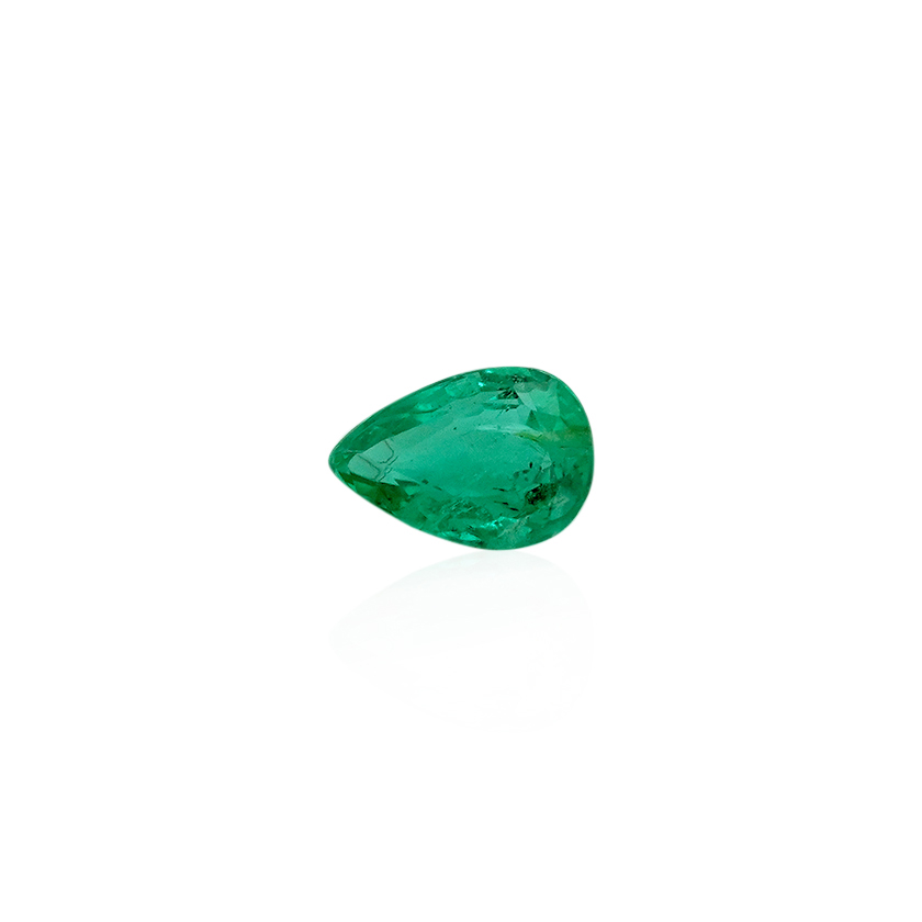 0.65 ct Green Emerald - Pear