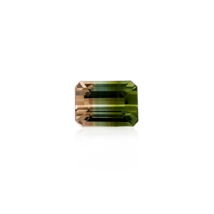 0.48 ct Bi-color Tourmaline - Emerald Cut
