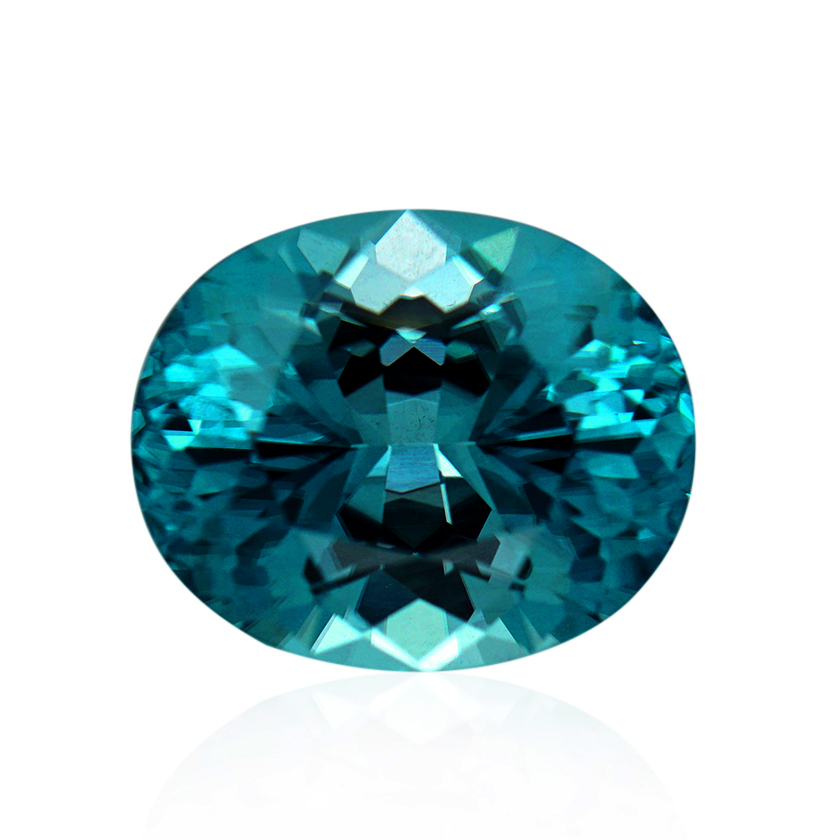 6.20 ct Blue Zircon - Oval