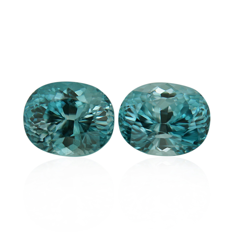 8.88 ct Blue Zircon - Oval