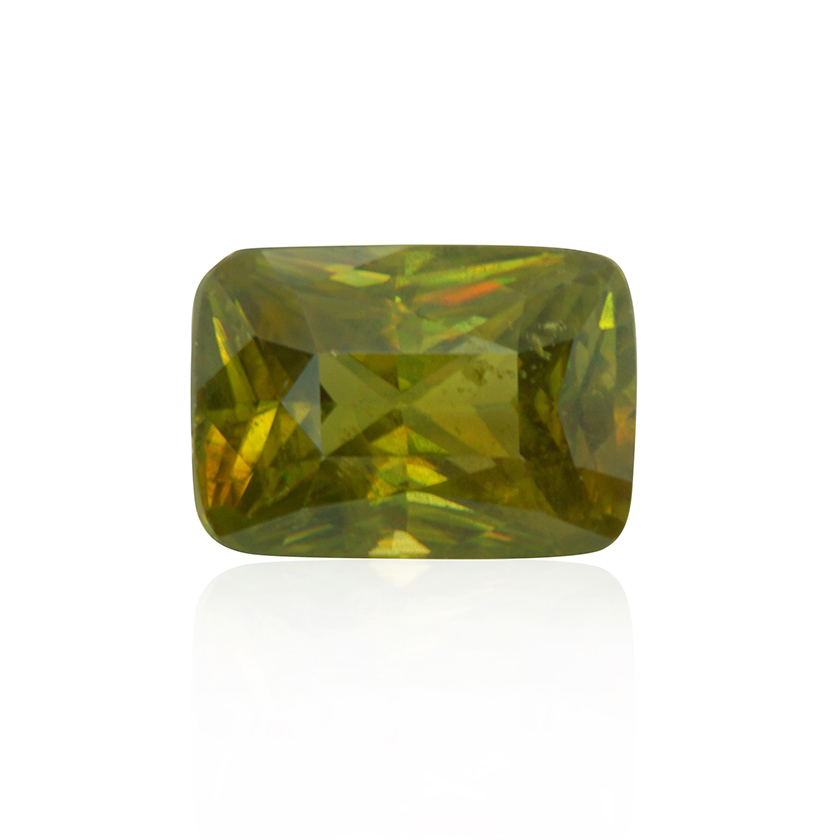 6.31 ct Green Sphene - Cushion
