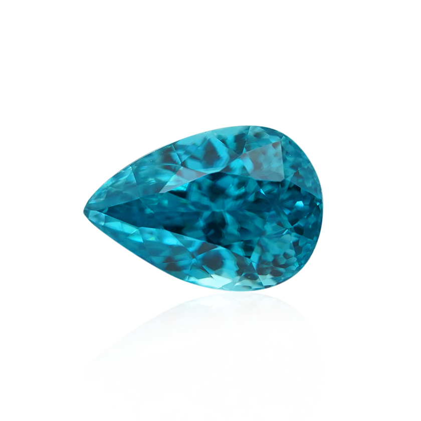3.50 ct Blue Zircon - Pear
