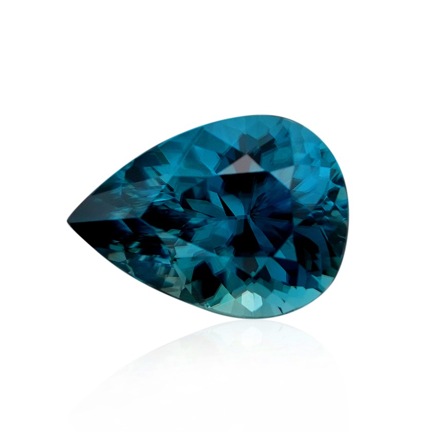 5.28 ct Blue Zircon - Pear
