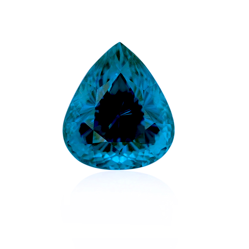 6.35 ct Blue Zircon - Pear