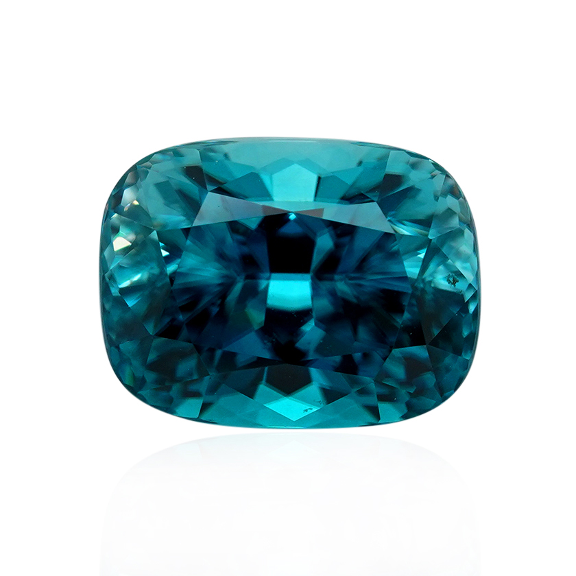 5.27 ct Blue Zircon - Cushion