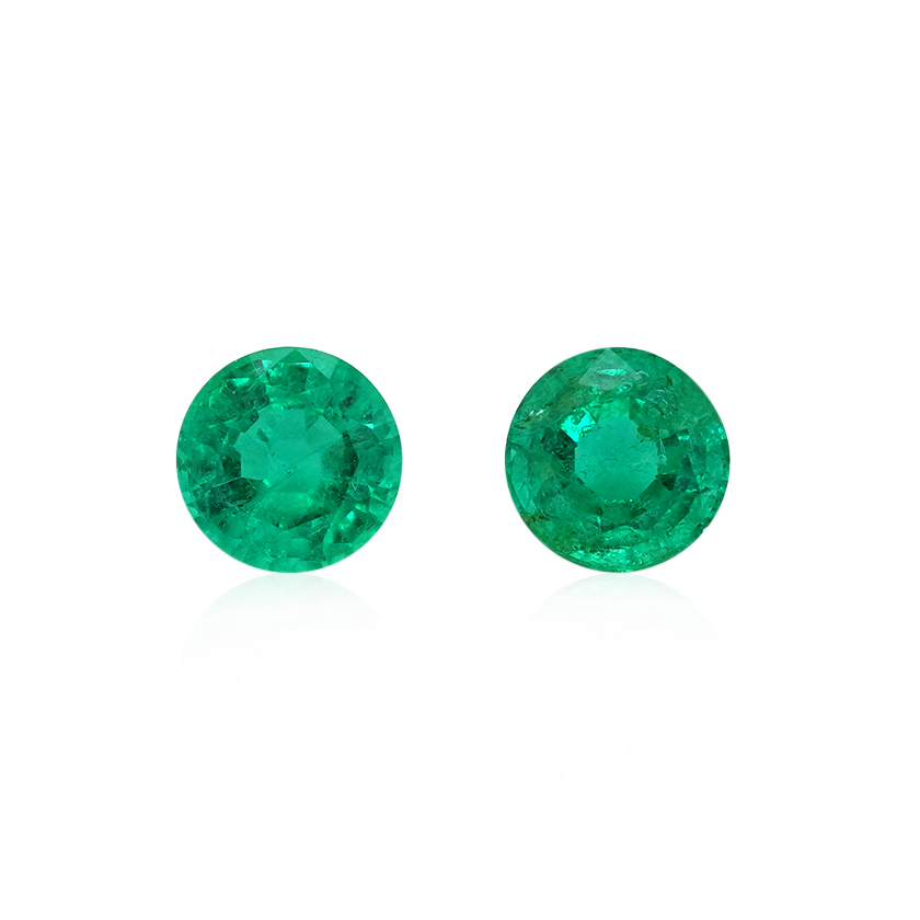 1.50 ct Green Emerald - Round