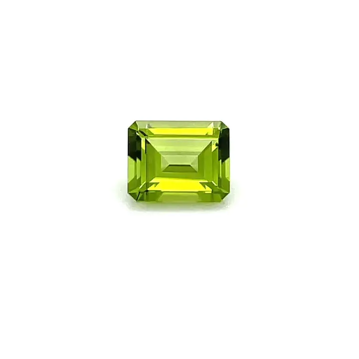 3.67 ct Green Peridot - Emerald Cut