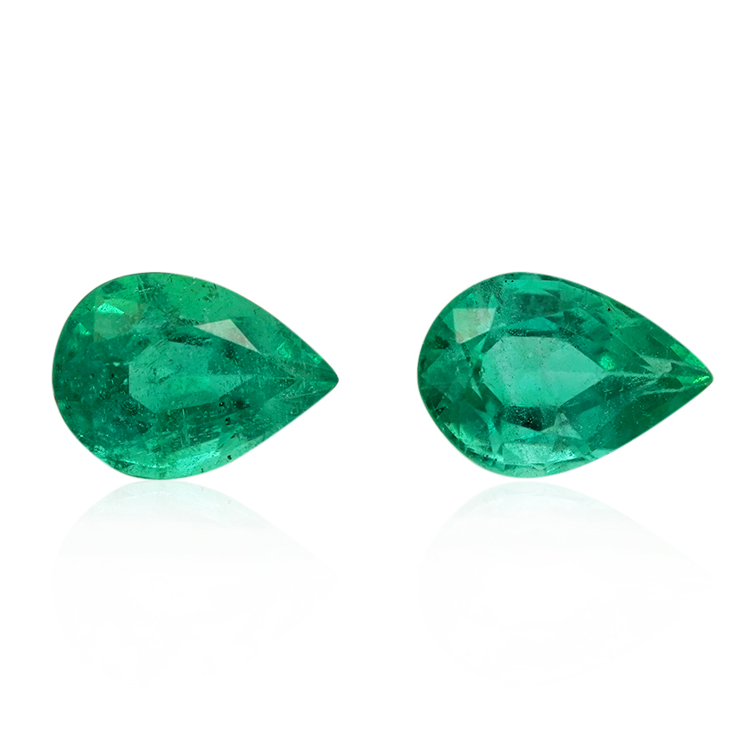 1.37 ct Green Emerald - Pear