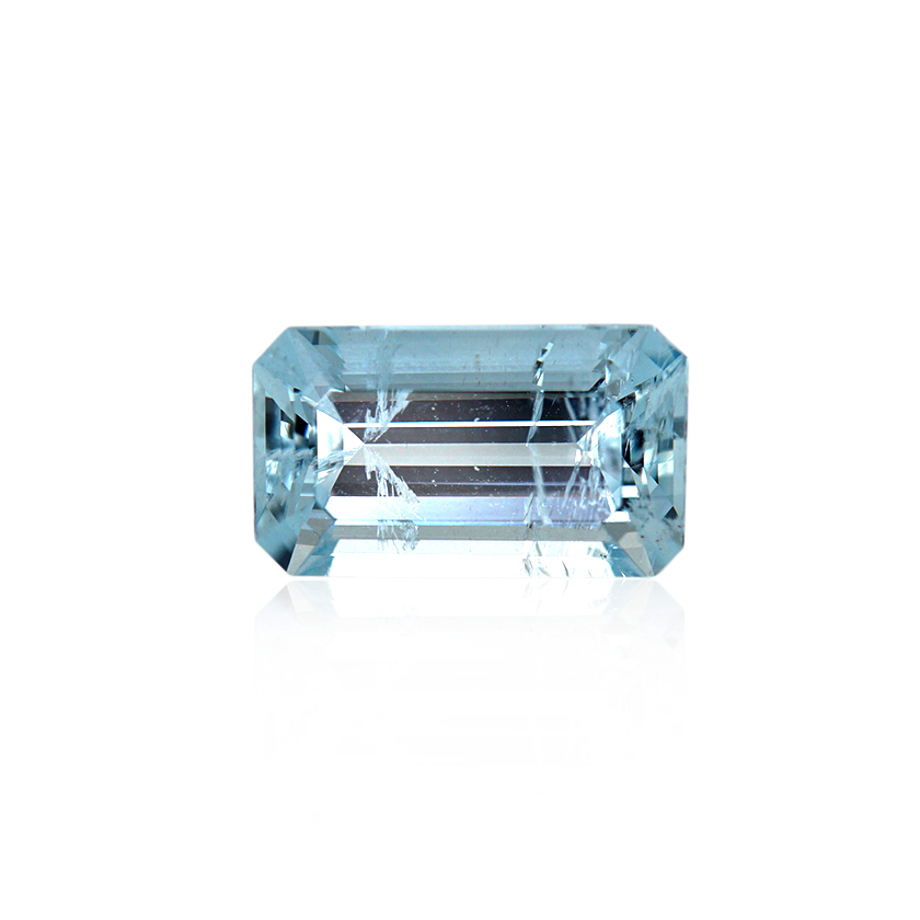 3.54 ct Blue Aquamarine - Emerald Cut