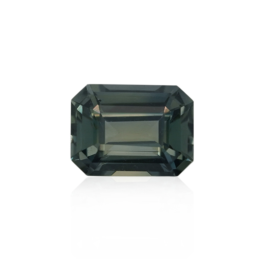 1.37 ct Green Sapphire-Color Change - Emerald Cut