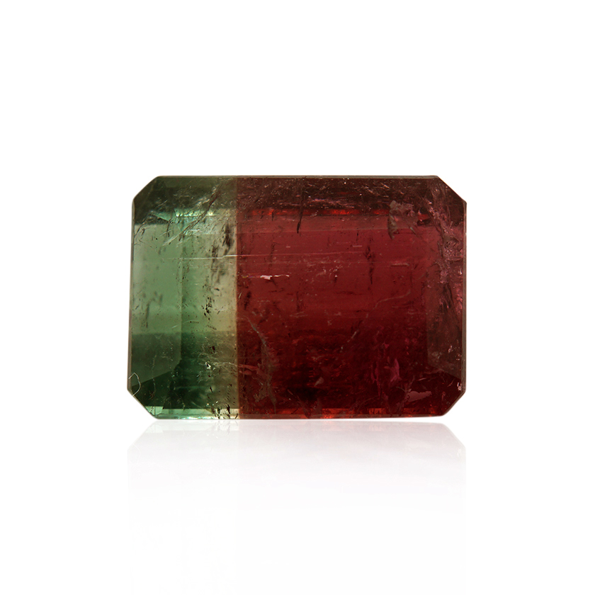 9.10 ct Bi-color Tourmaline - Emerald Cut