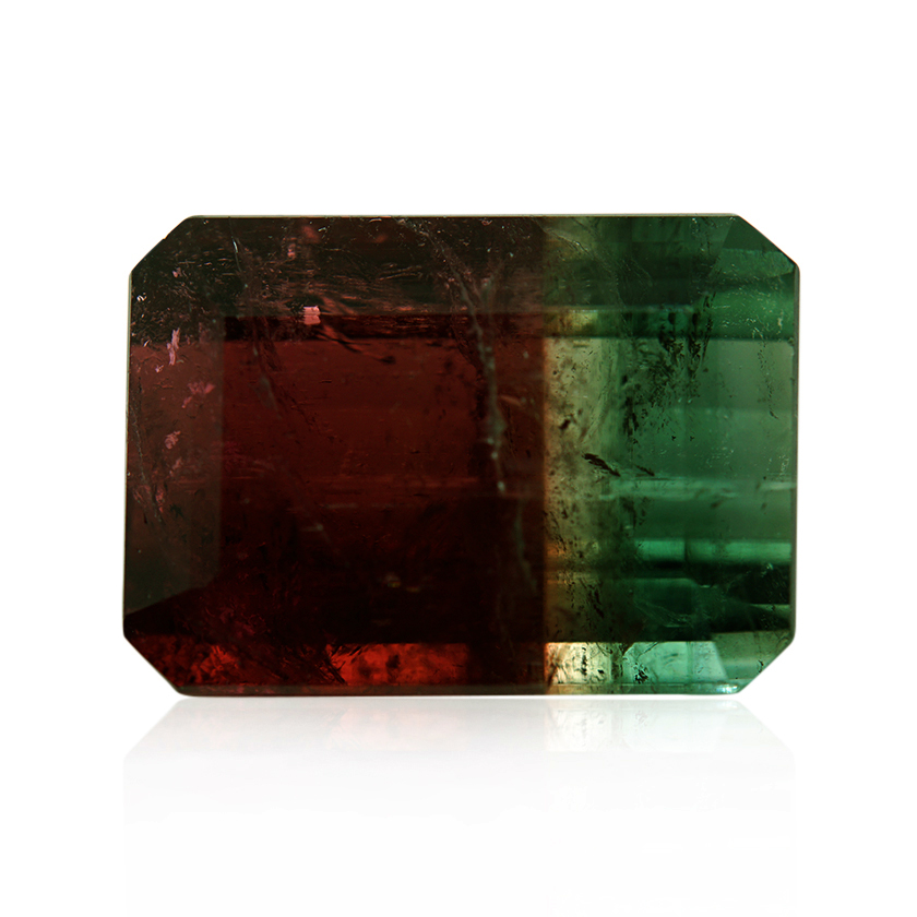 21.45 ct Bi-color Tourmaline - Emerald Cut