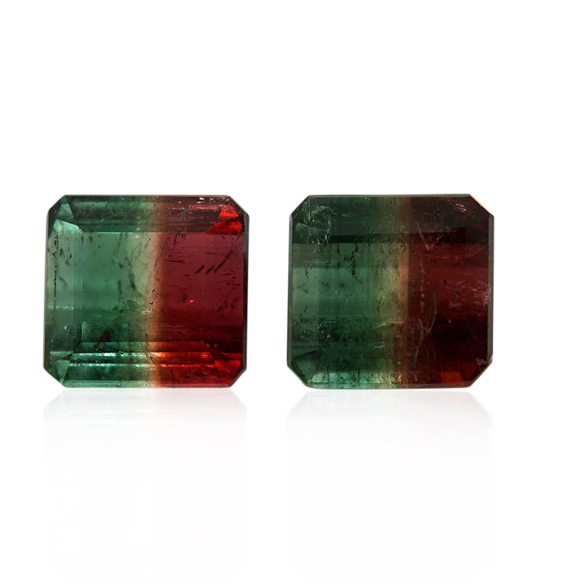 21.28 ct Bi-color Tourmaline - Emerald Cut