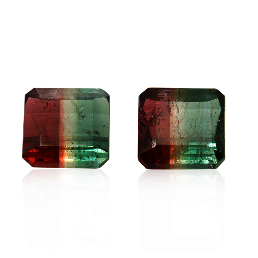 17.94 ct Bi-color Tourmaline - Emerald Cut