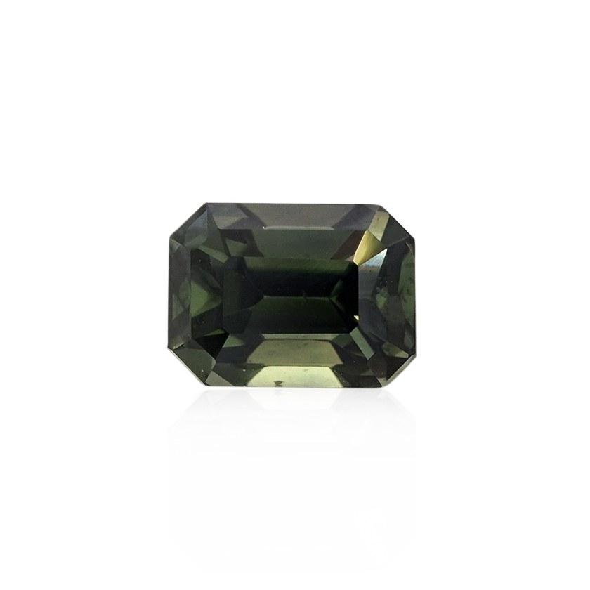 1.89 ct Green Sapphire-Color Change - Emerald Cut