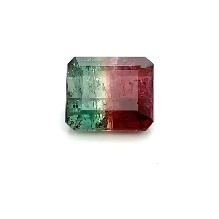 12.41 ct Bi-color Tourmaline - Emerald Cut