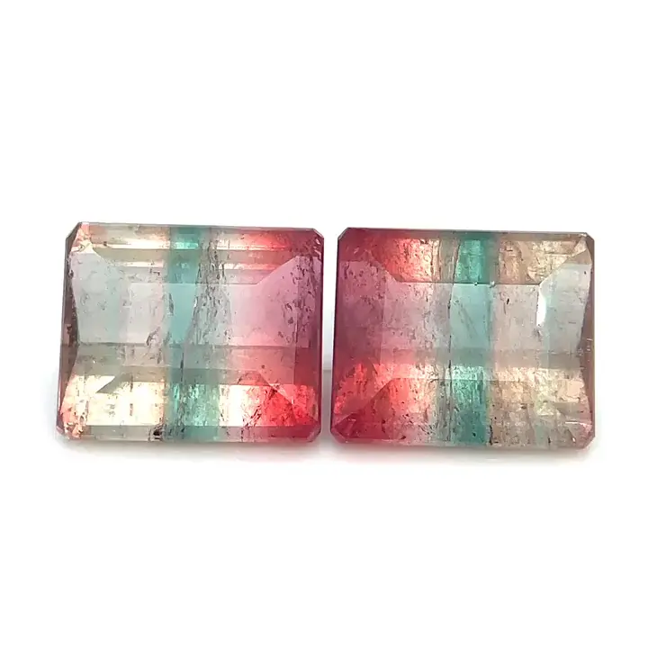 28.03 ct Bi-color Tourmaline - Emerald Cut