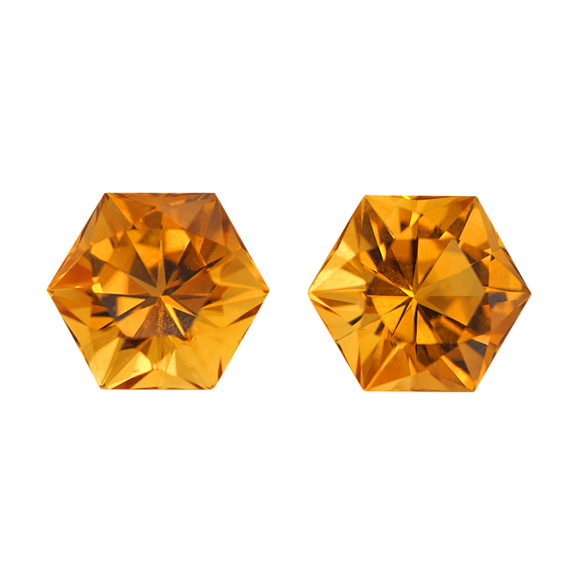 3.78 ct Orange Citrine - Hexagon