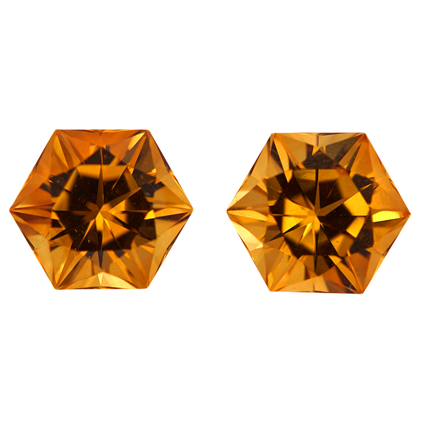 5.55 ct Orange Citrine - Hexagon