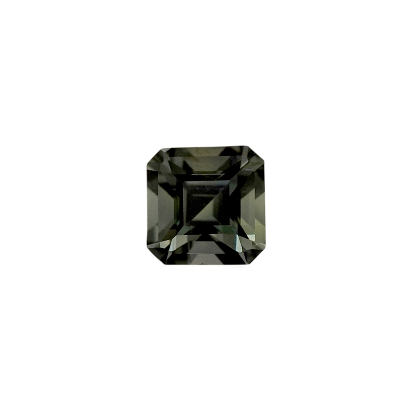 0.88 ct Green Sapphire-Color Change - Emerald Cut