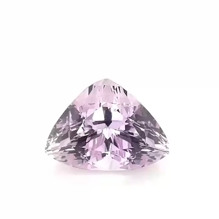 12.34 ct Pink Kunzite - Trillion
