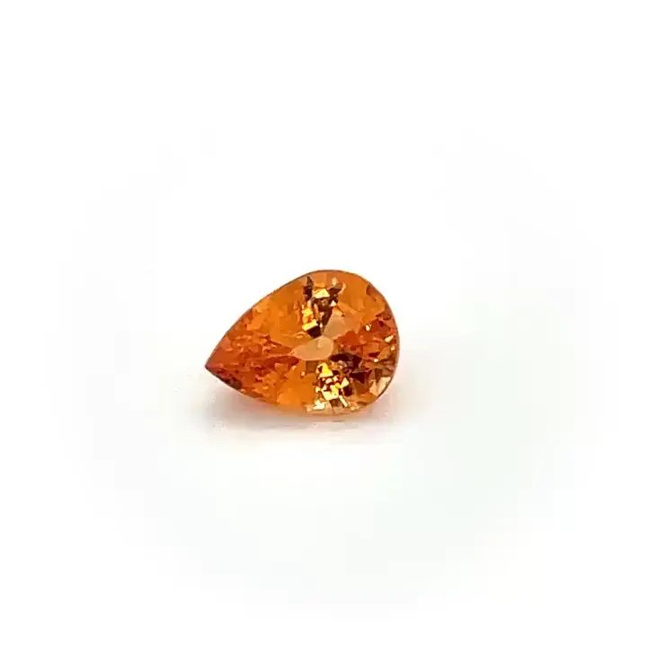 0.88 ct Orange Garnet-Spessartite - Pear