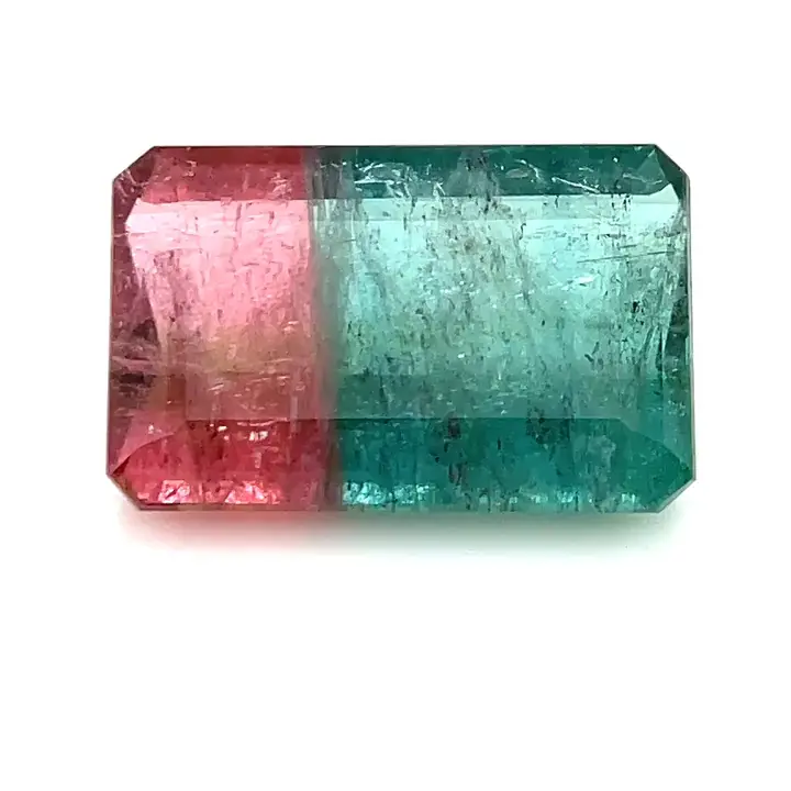 20.54 ct Bi-color Tourmaline - Emerald Cut