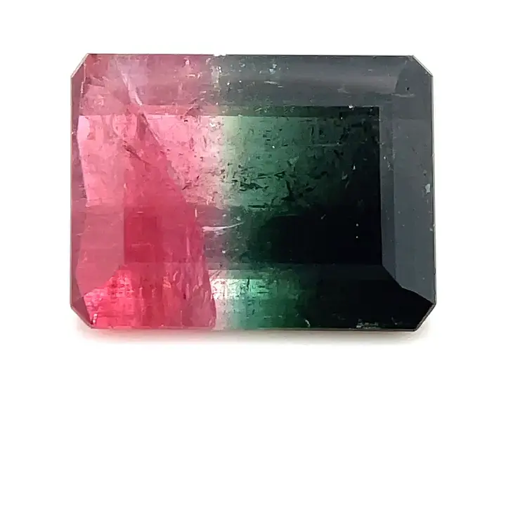 25.87 ct Bi-color Tourmaline - Emerald Cut
