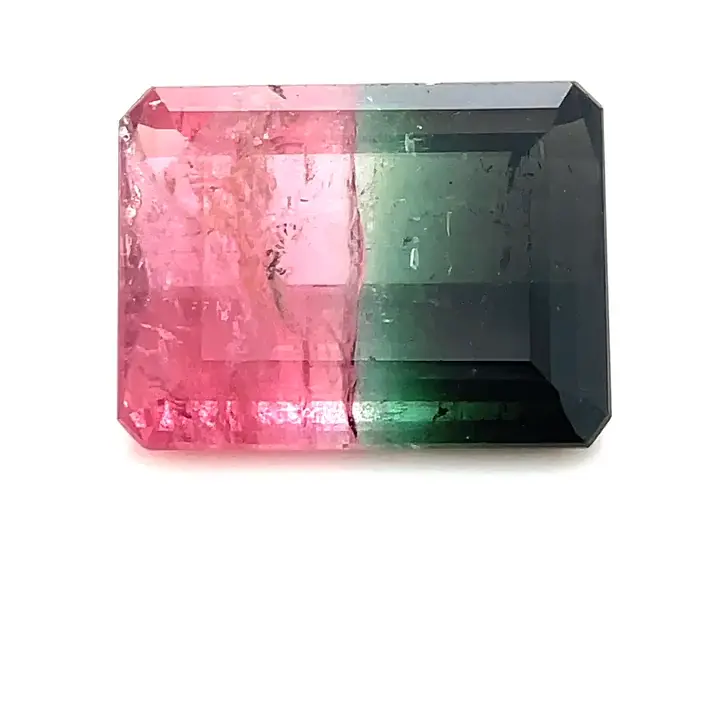 21.84 ct Bi-color Tourmaline - Emerald Cut