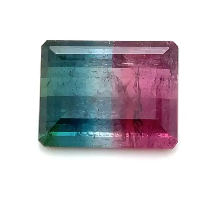 22.00 ct Bi-color Tourmaline - Emerald Cut