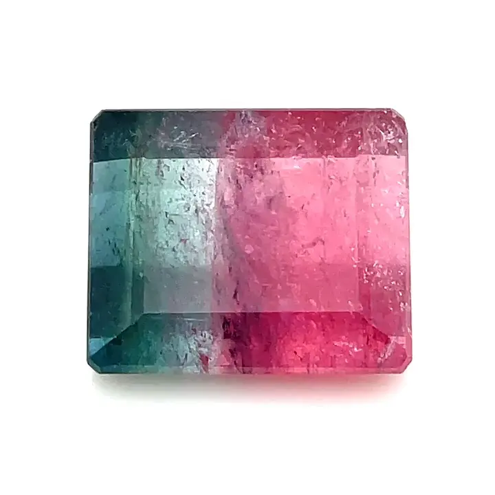 13.30 ct Bi-color Tourmaline - Emerald Cut