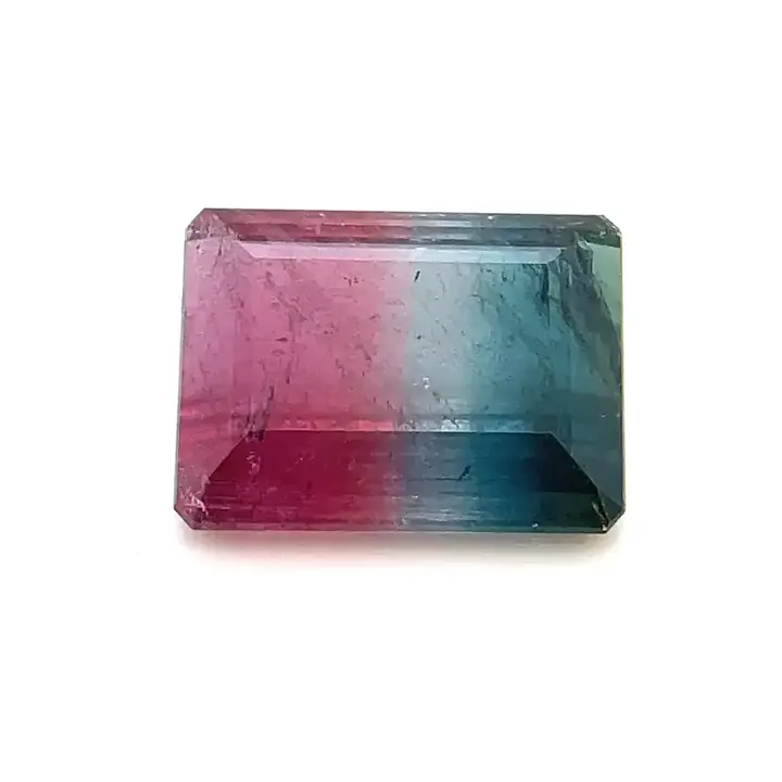 17.40 ct Bi-color Tourmaline - Emerald Cut