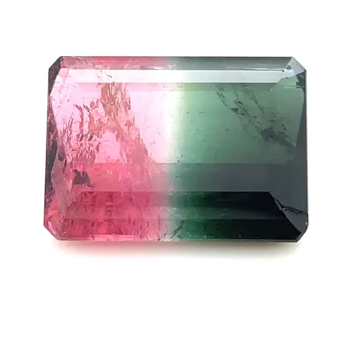 24.30 ct Bi-color Tourmaline - Emerald Cut
