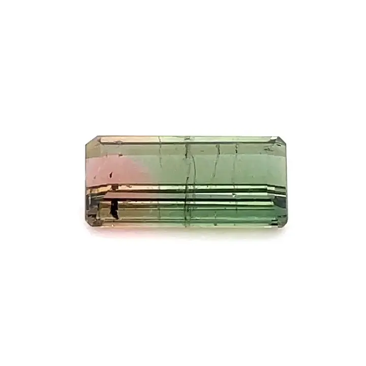2.14 ct Bi-color Tourmaline - Emerald Cut