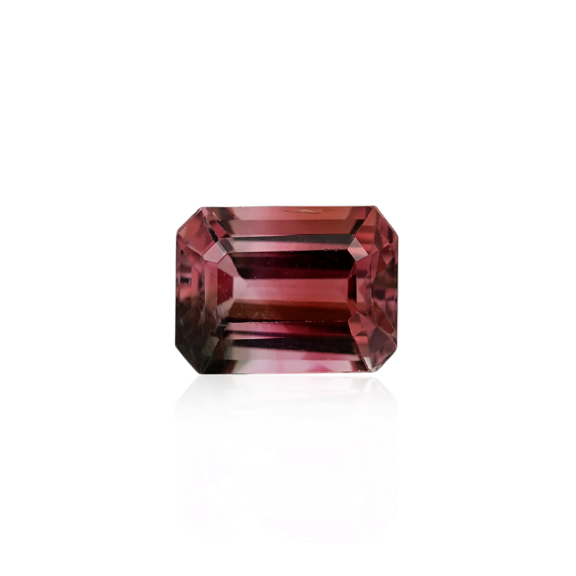 1.34 ct Bi-color Tourmaline - Emerald Cut