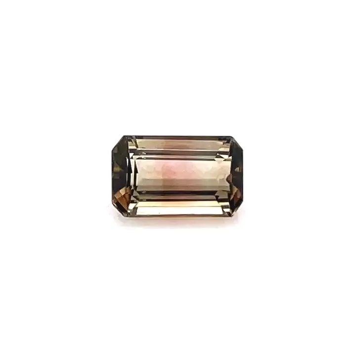 2.06 ct Bi-color Tourmaline - Emerald Cut