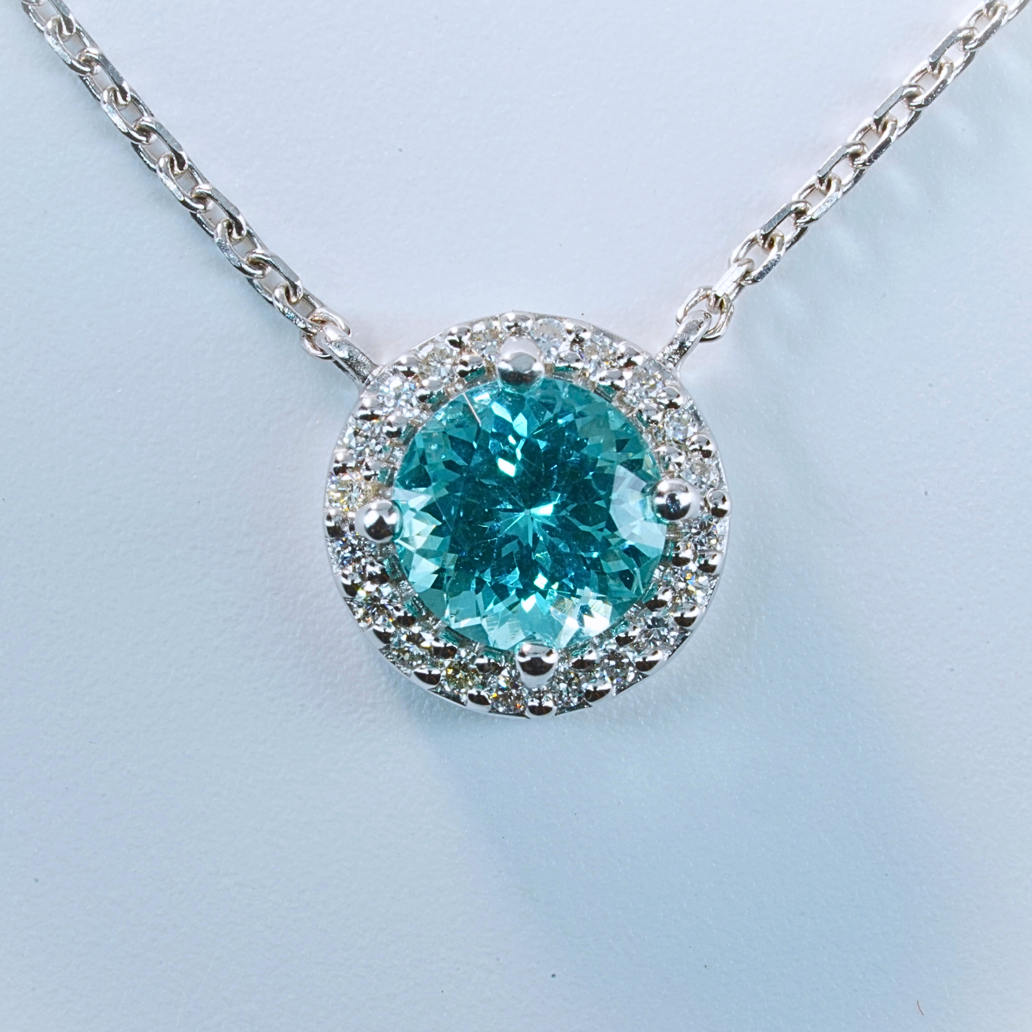 14kt White Gold Apatite Necklace