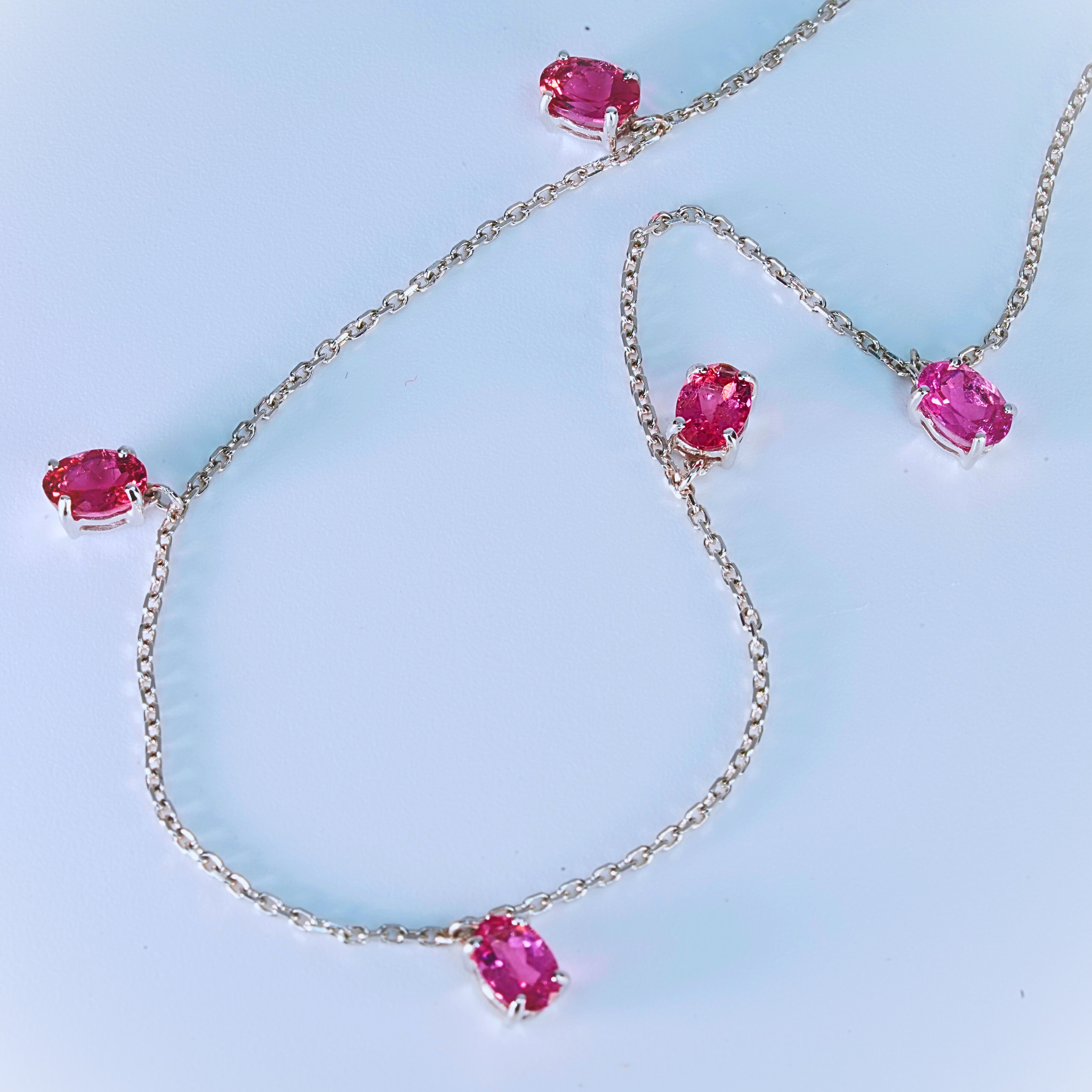 14kt White Gold Tourmaline Necklace