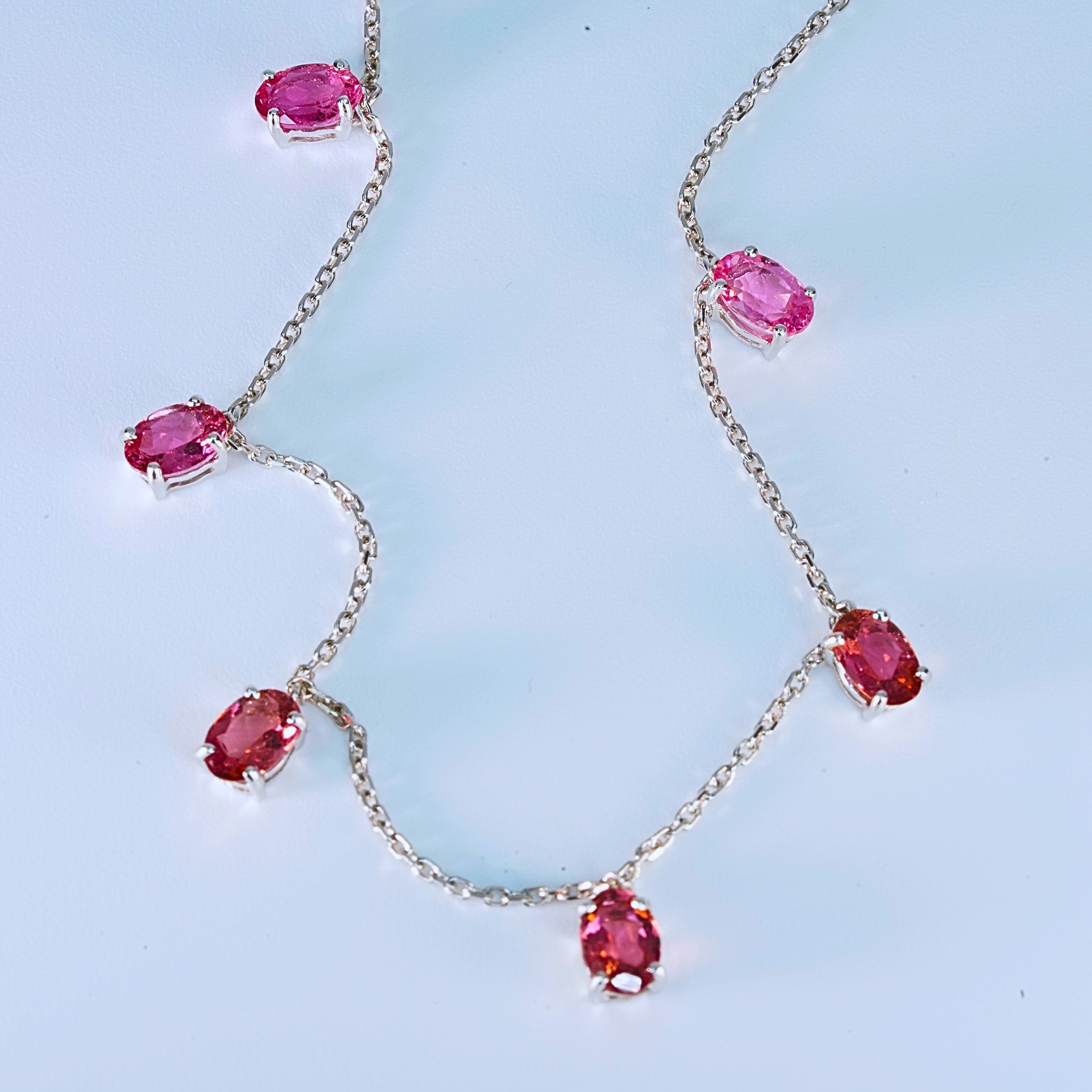 14kt White Gold Tourmaline Necklace