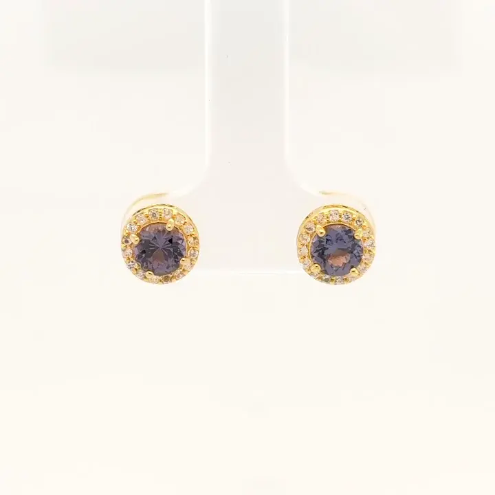 14kt Yellow Gold Spinel Earrings
