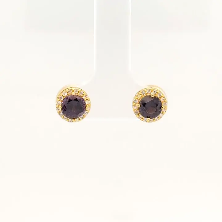 14kt Yellow Gold Spinel Earrings