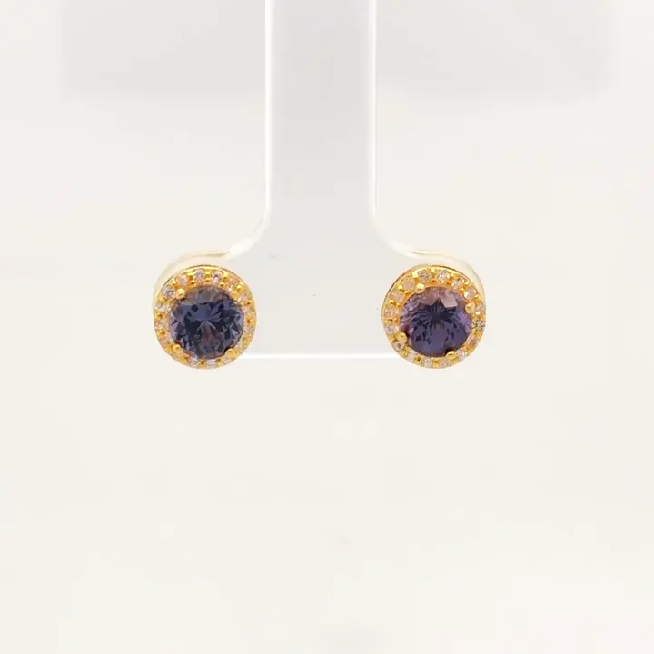 14kt Yellow Gold Spinel Earrings