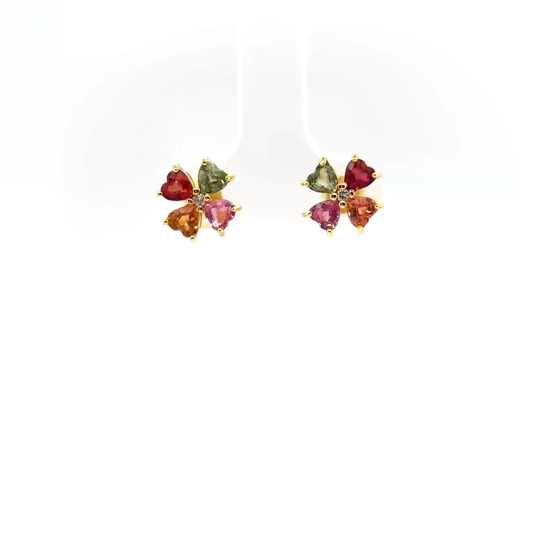 14kt Yellow Gold Sapphire Earrings