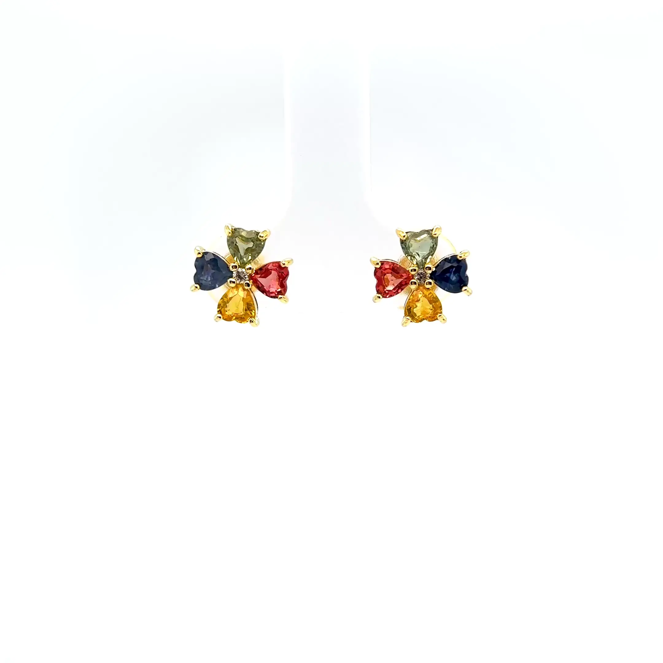 14kt Yellow Gold Sapphire Earrings