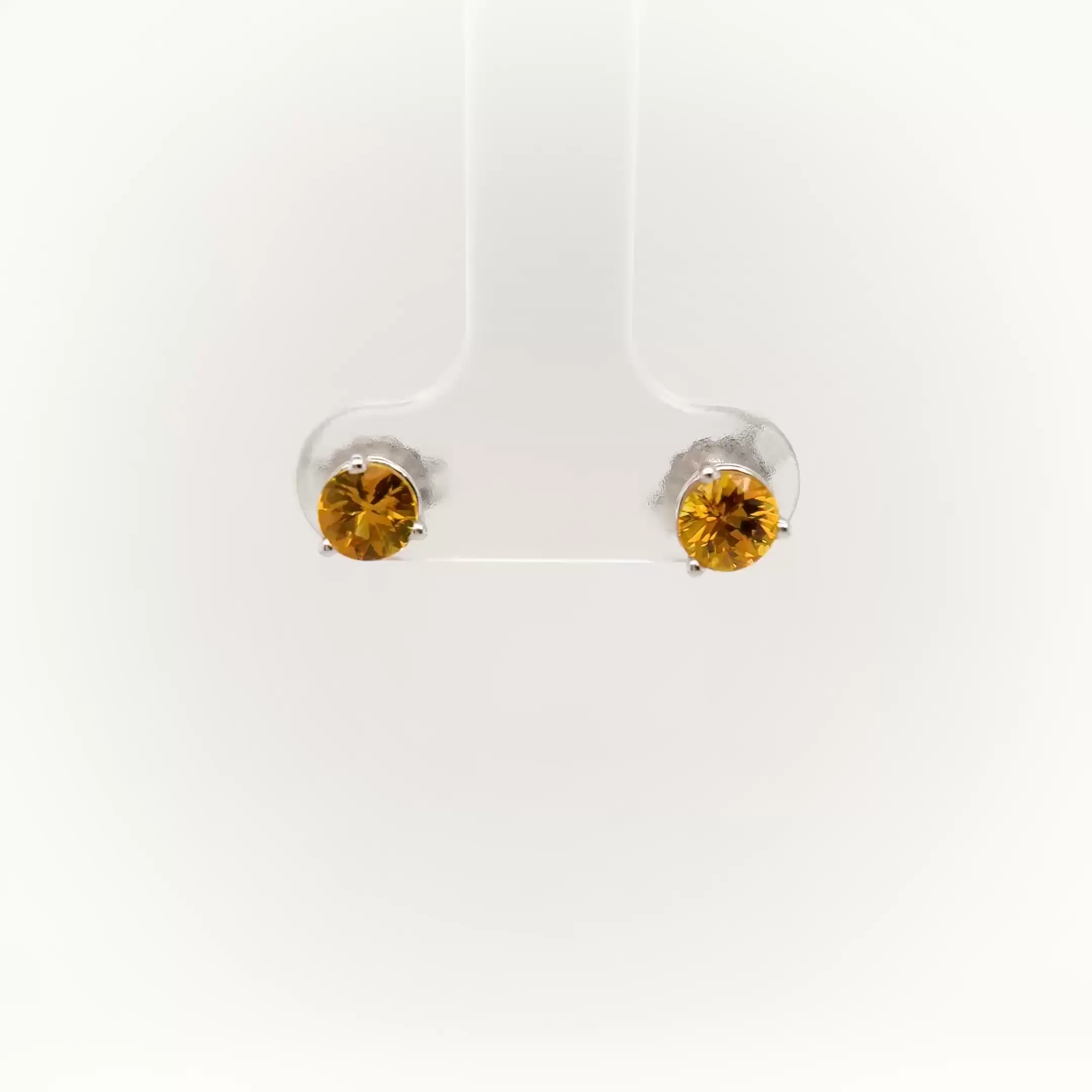 14kt White Gold Sapphire Earrings