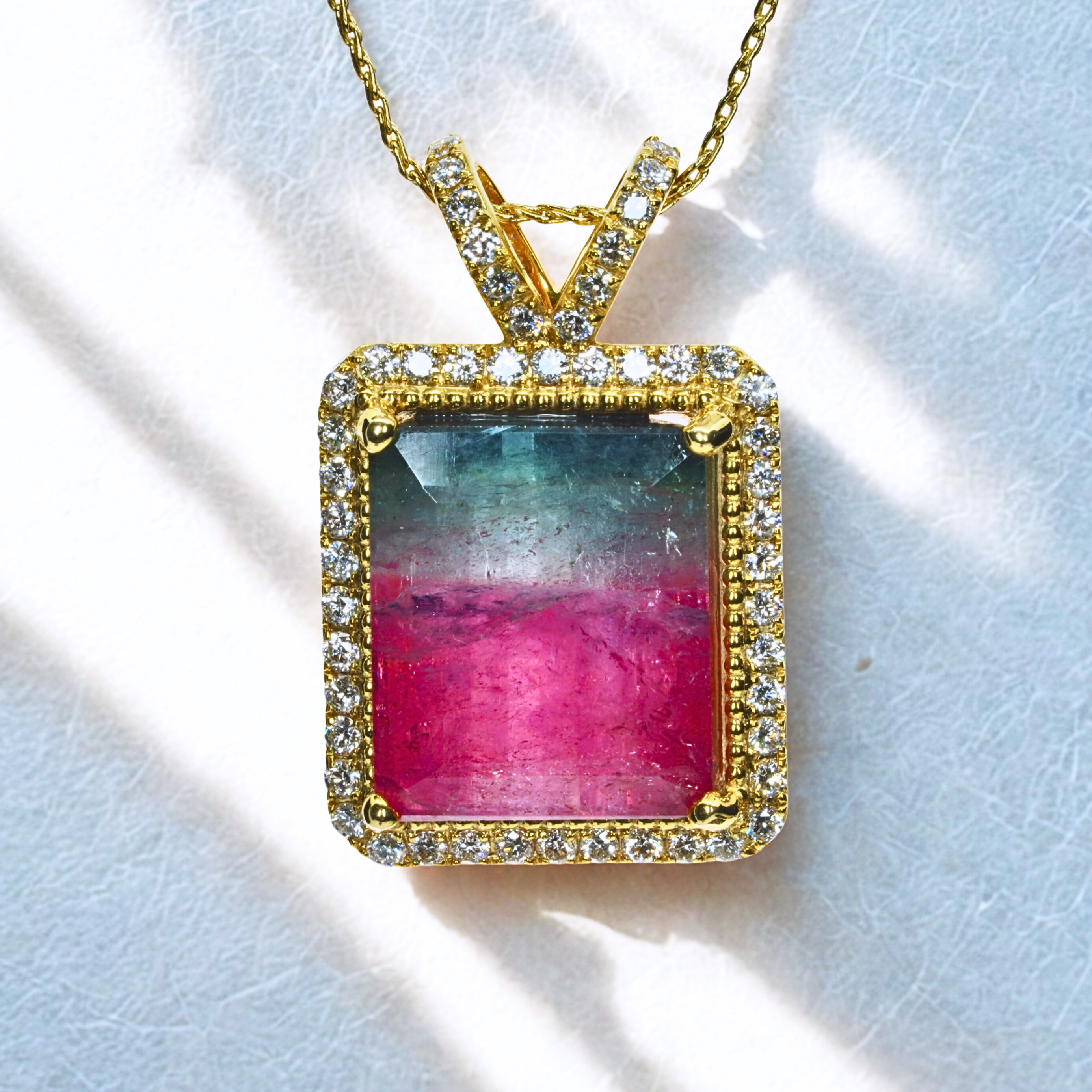 14kt Yellow Gold Tourmaline Pendant